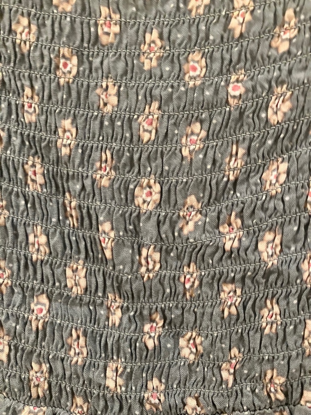 State of Grace - Vintage Floral Pattern Midi Tie Front Dress With Pockets M - Picture 2 of 8